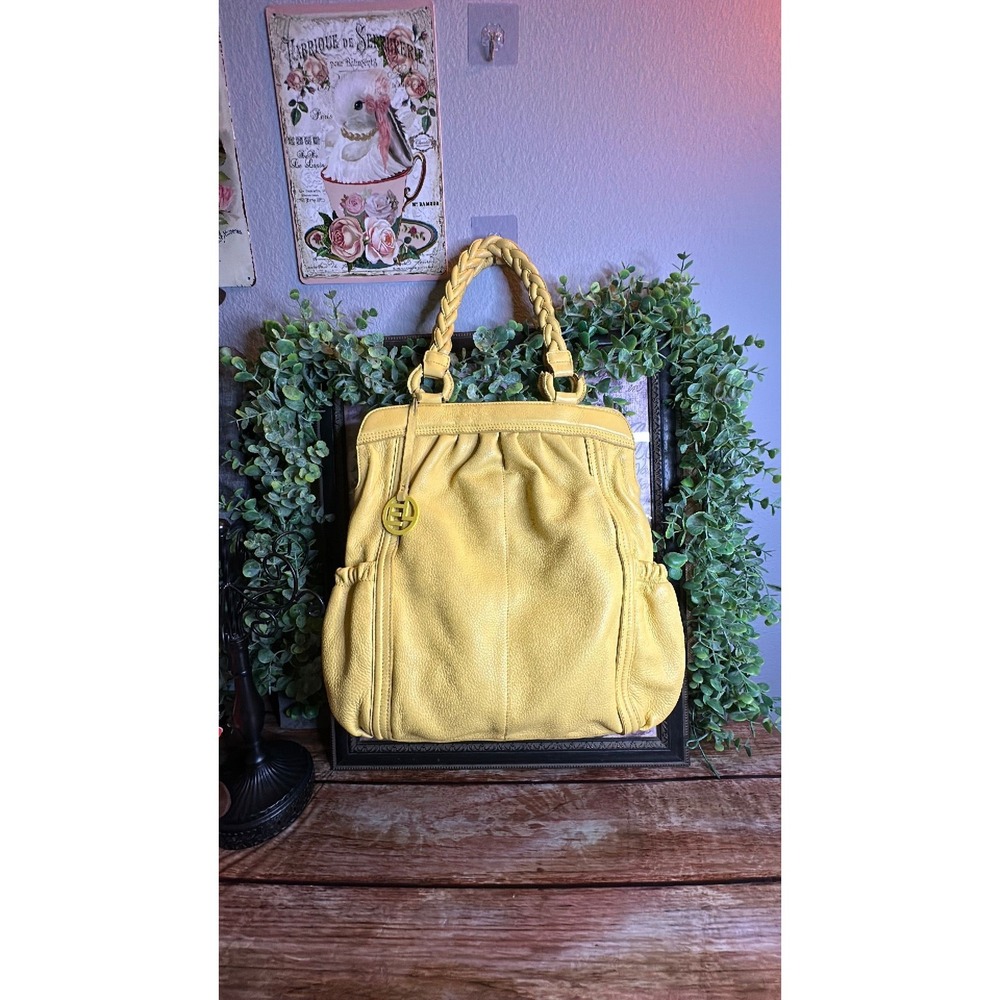 Elliott Lucca Yellow Leather Shoulder Bag